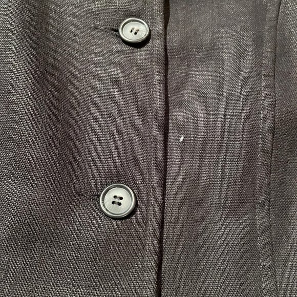 Louben Black Linen Short Sleeve Suit Jacket - Picture 7 of 9